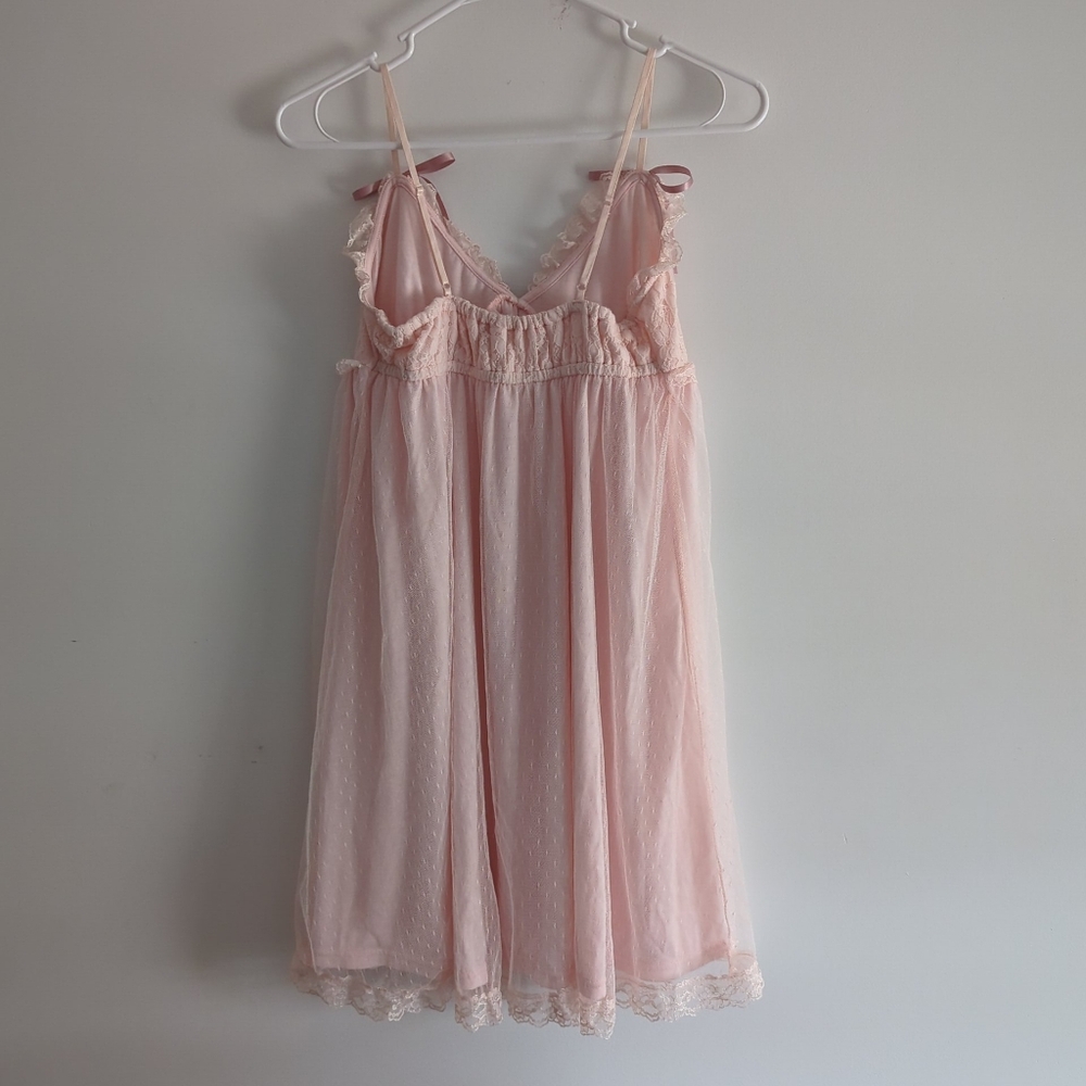 NWOT Ank Rouge Tulle Pink Lace Nightgown Dress - Picture 5 of 5